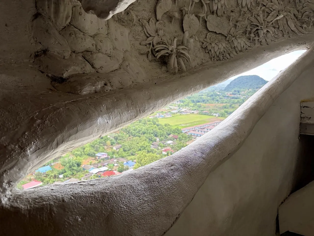The view from inside the statue's eyes