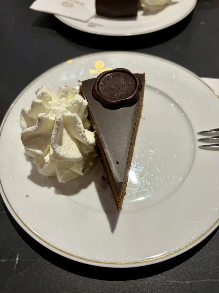 Sachertorte, at Café Sacher