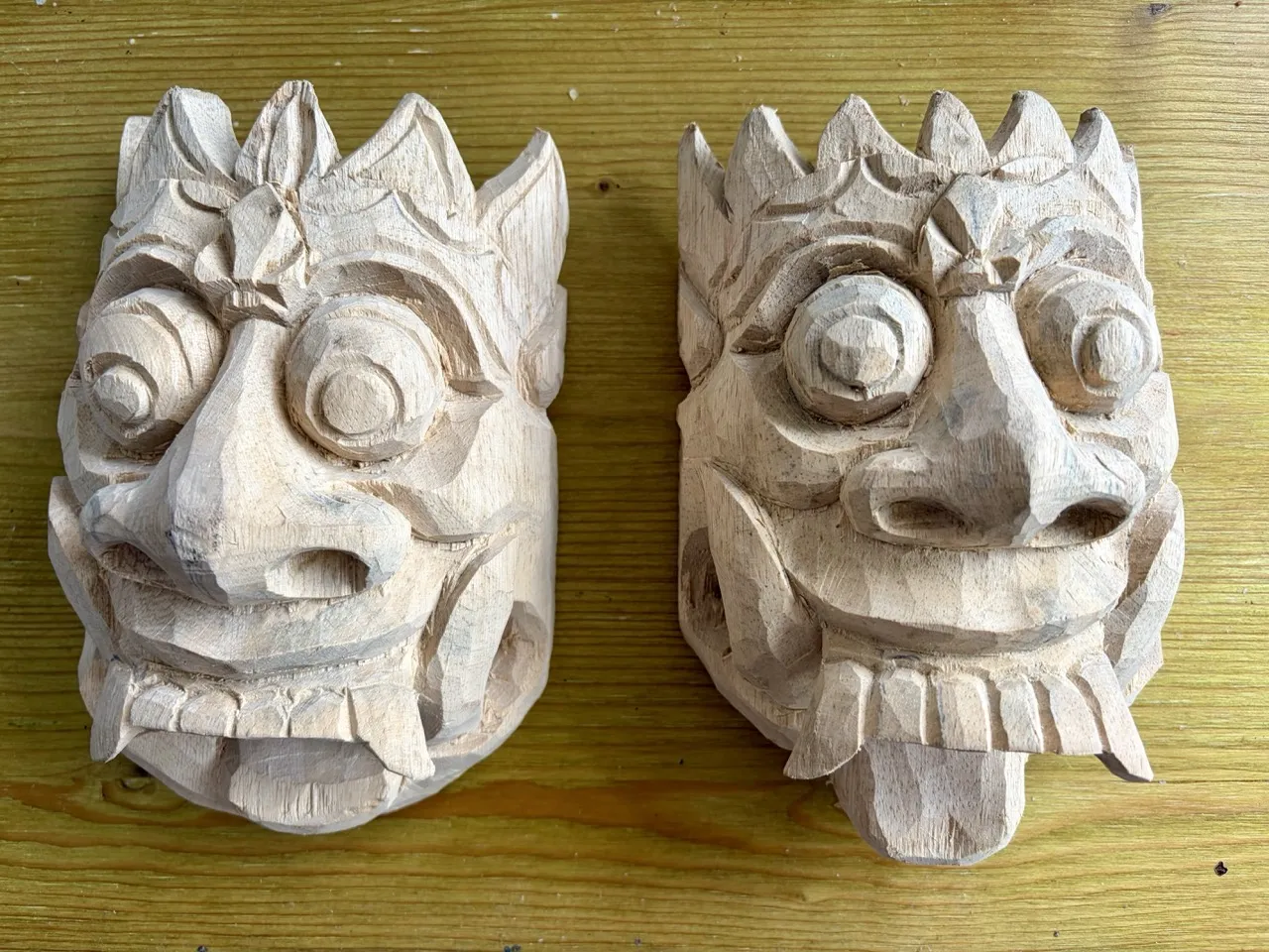 Wood carving in Bali