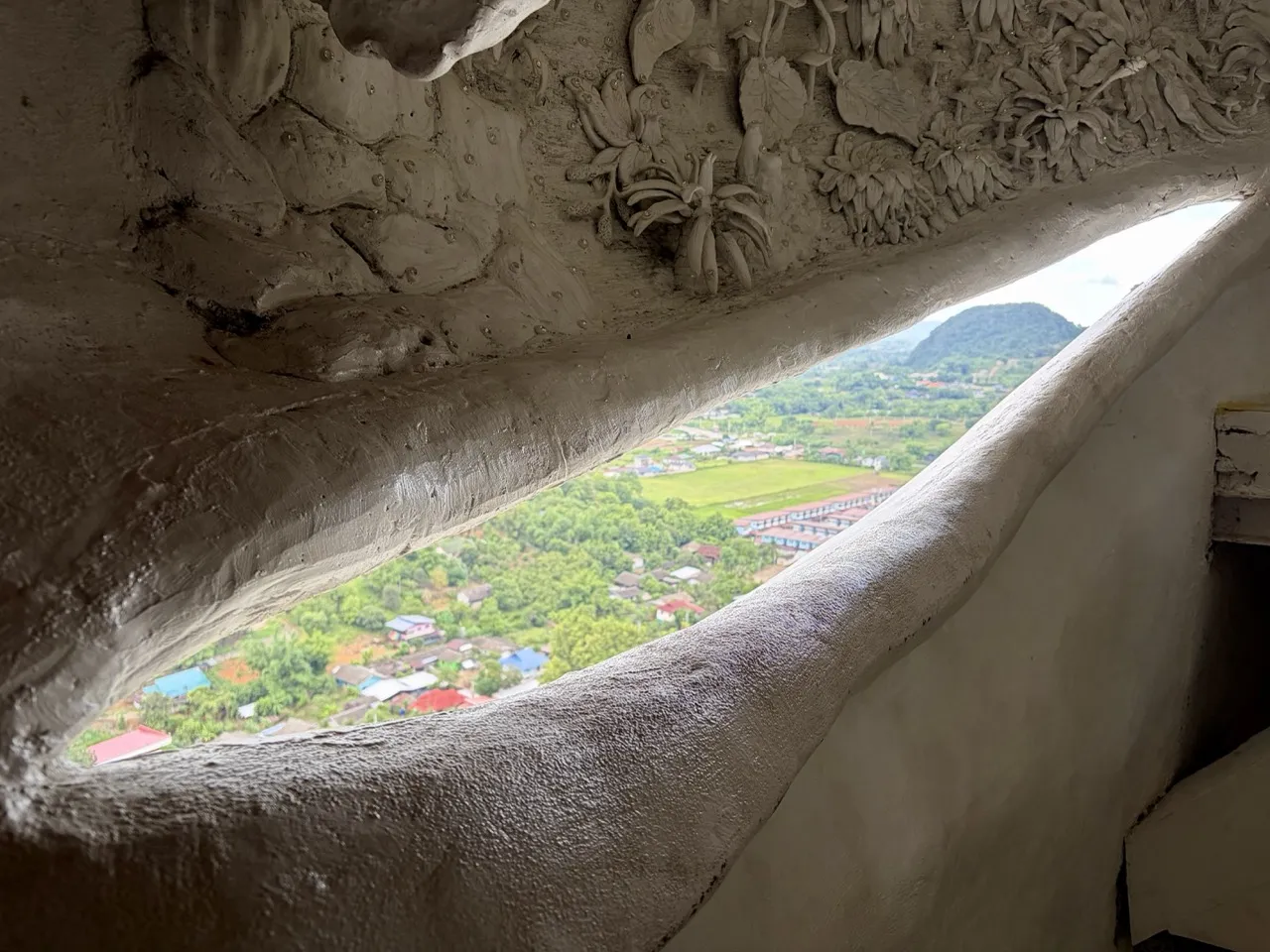 The view from inside the statue's eyes