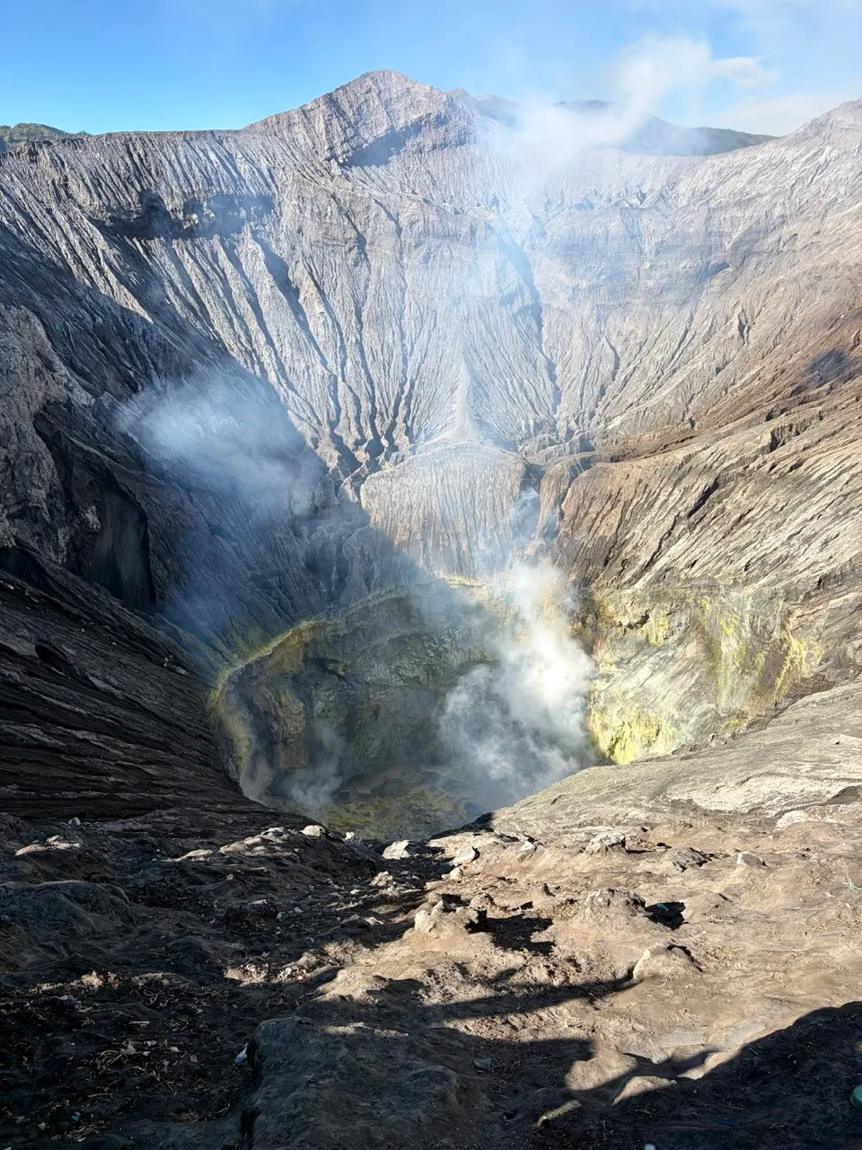 Inside the crater at Mount Bromo