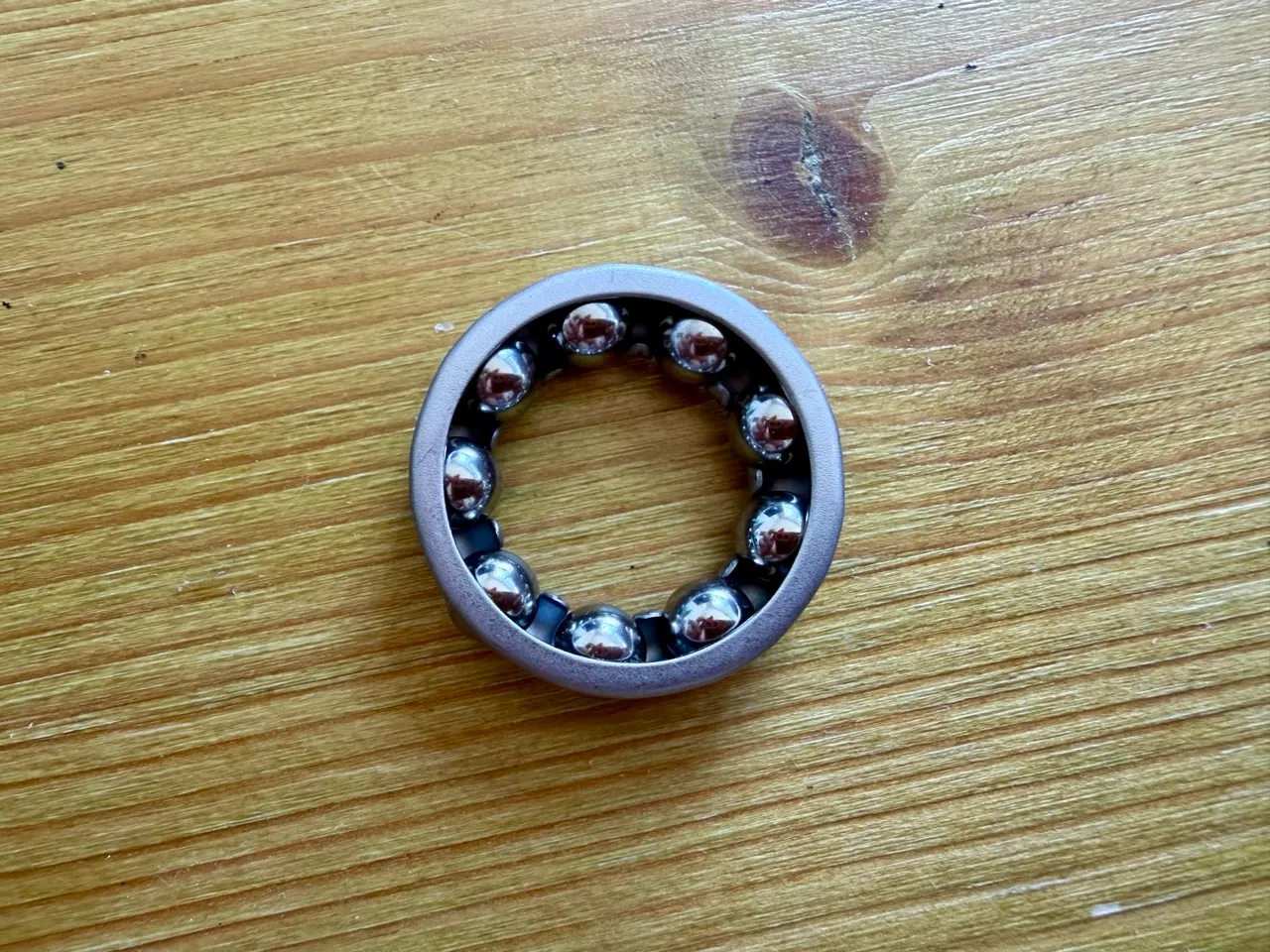 The ball bearings I found while taking the hub apart, a genuine surprise to me