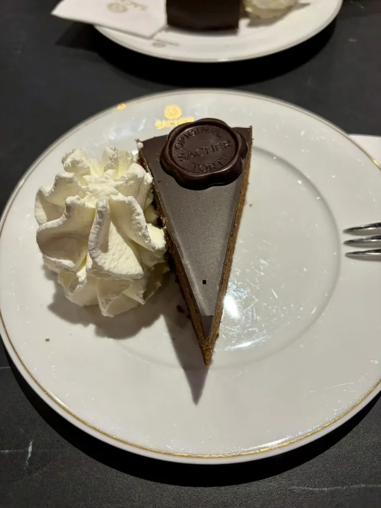 Sachertorte, at Café Sacher